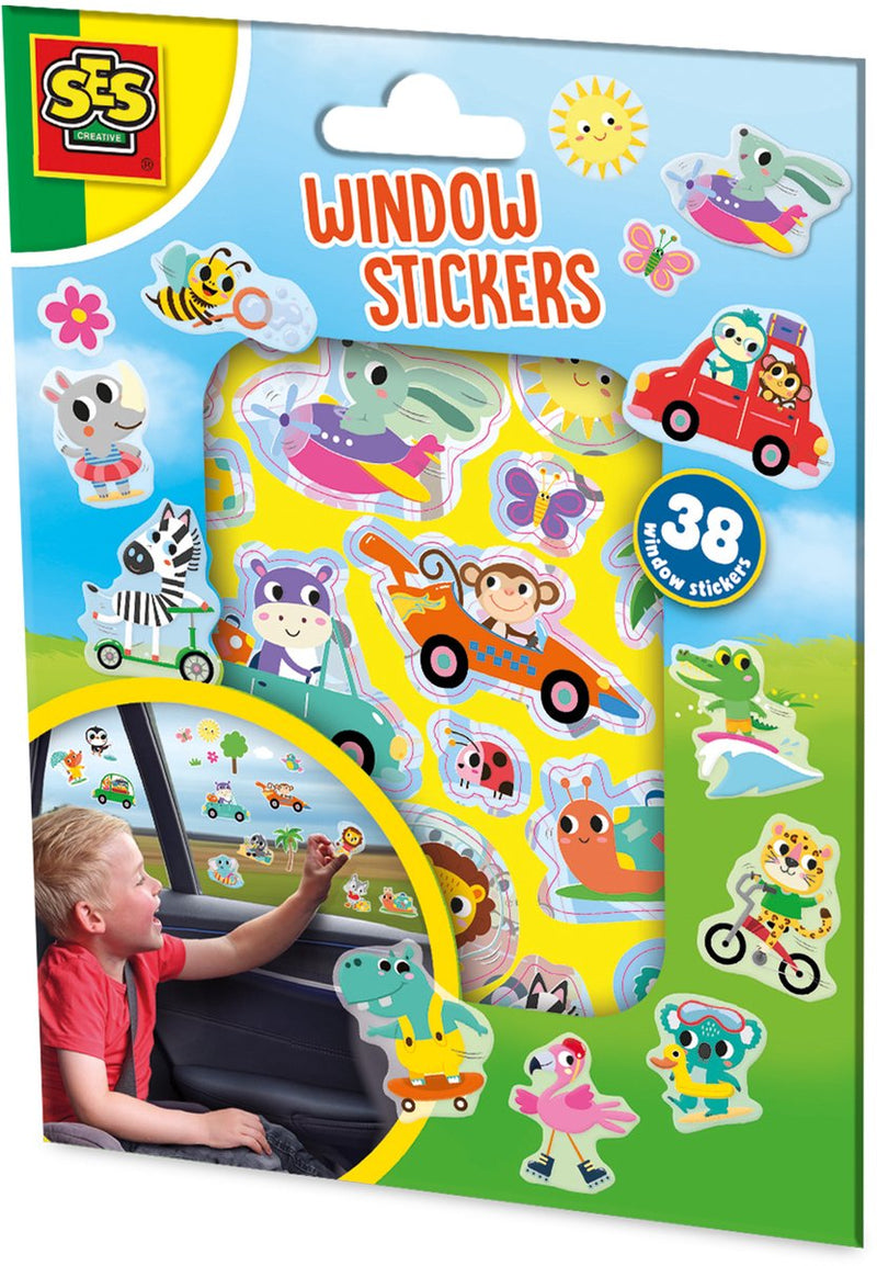 Ses creative raamstickers met vrolijke motieven - 38 stuks - vanaf 3 jaar - herbruikbaar - schoencadeautjes sinterklaas
