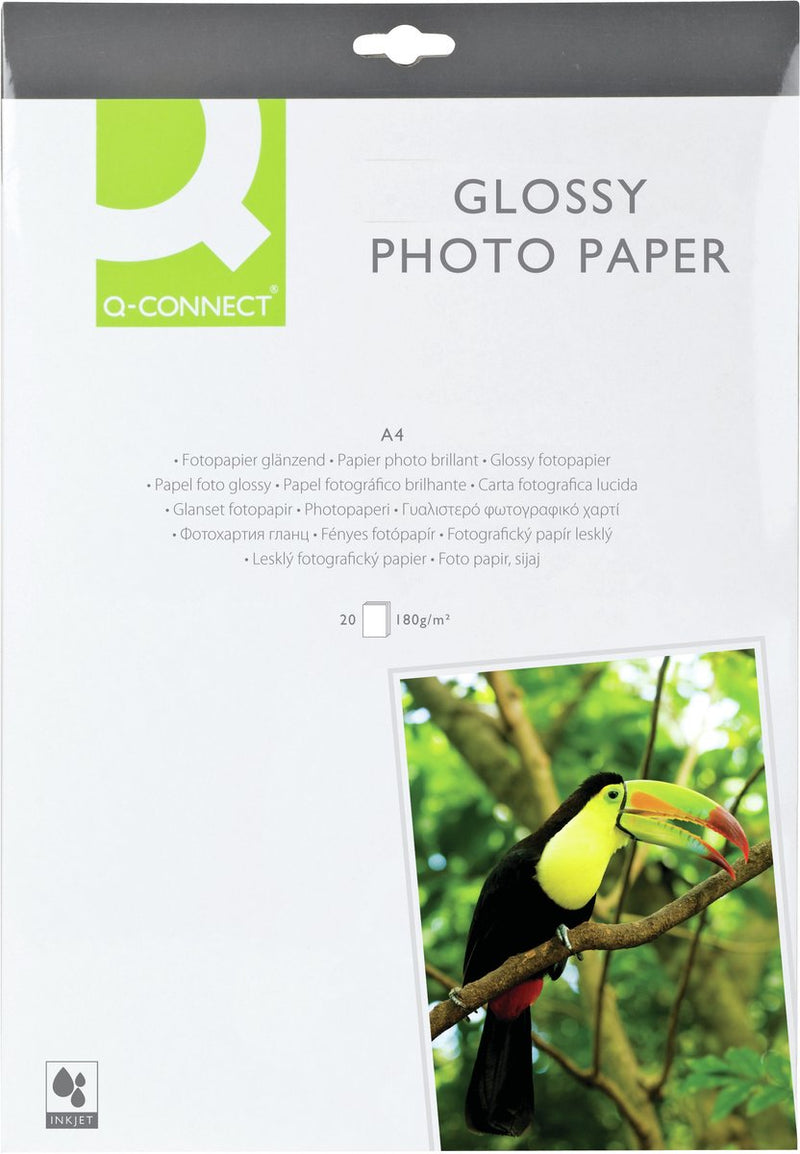 Q-connect fotopapier, ft a4, 180 g, pak van 20 vel