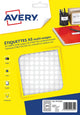 Avery etiket a5 8mm rond blister 2940st wit
