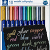 Staedtler metallic calligraphy pen set 10 kleuren