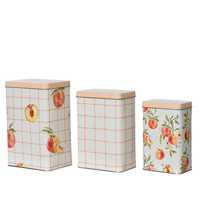 Decoris opbergblik 3-delig h18.5cm multi