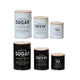 Decoris opbergblik set a 3 ø11cmh16.2cm met tekst sugar coffee en tea- zwart of wit