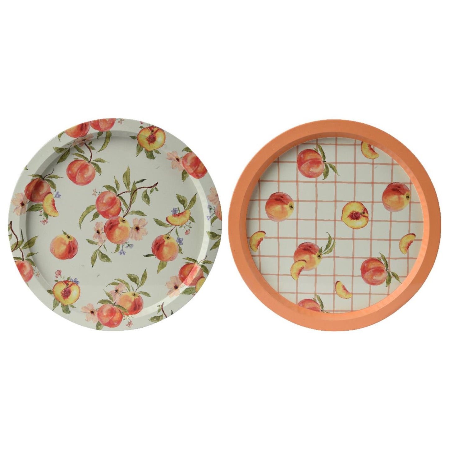 Decoris dienblad metaal ø32cm perzik