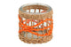 Countryfield waxinlichthouder ella s oranje 8x8x8cm