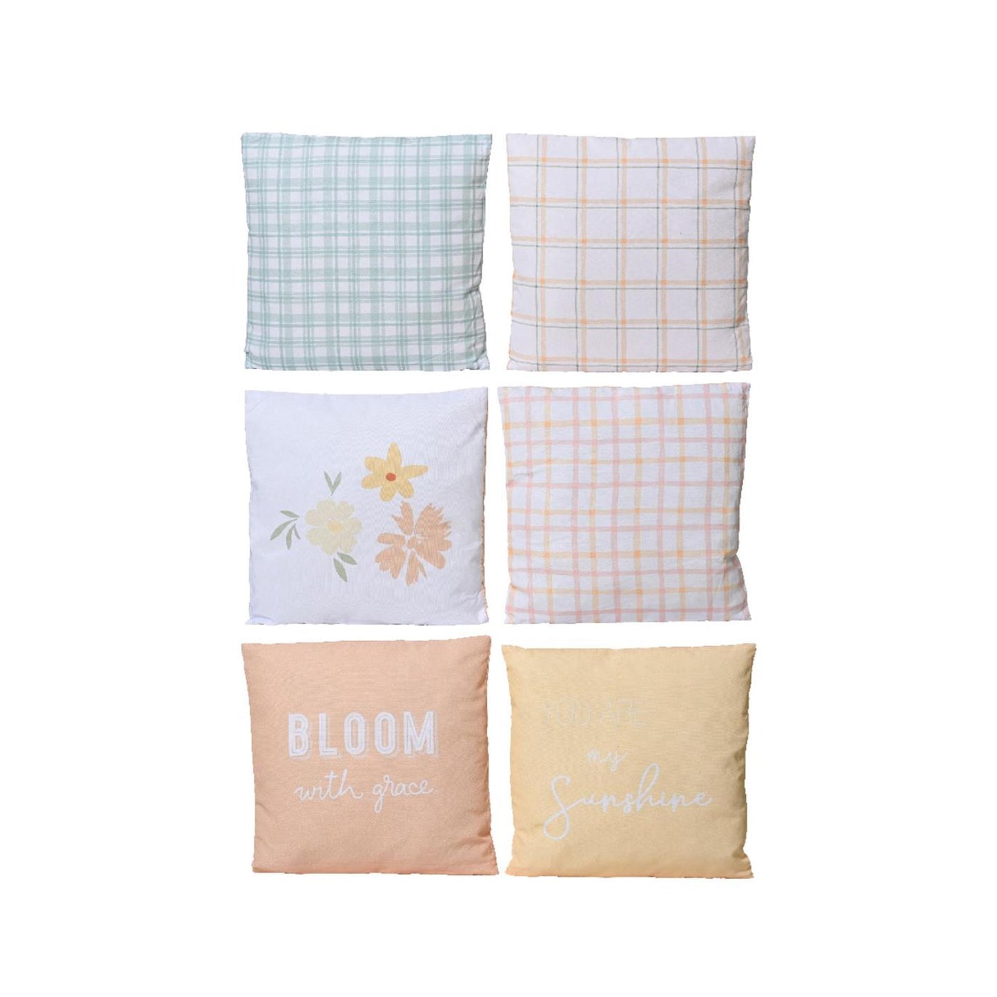Decoris kussen polyester outdoor 45cm x w.45cm x h.8cm multi