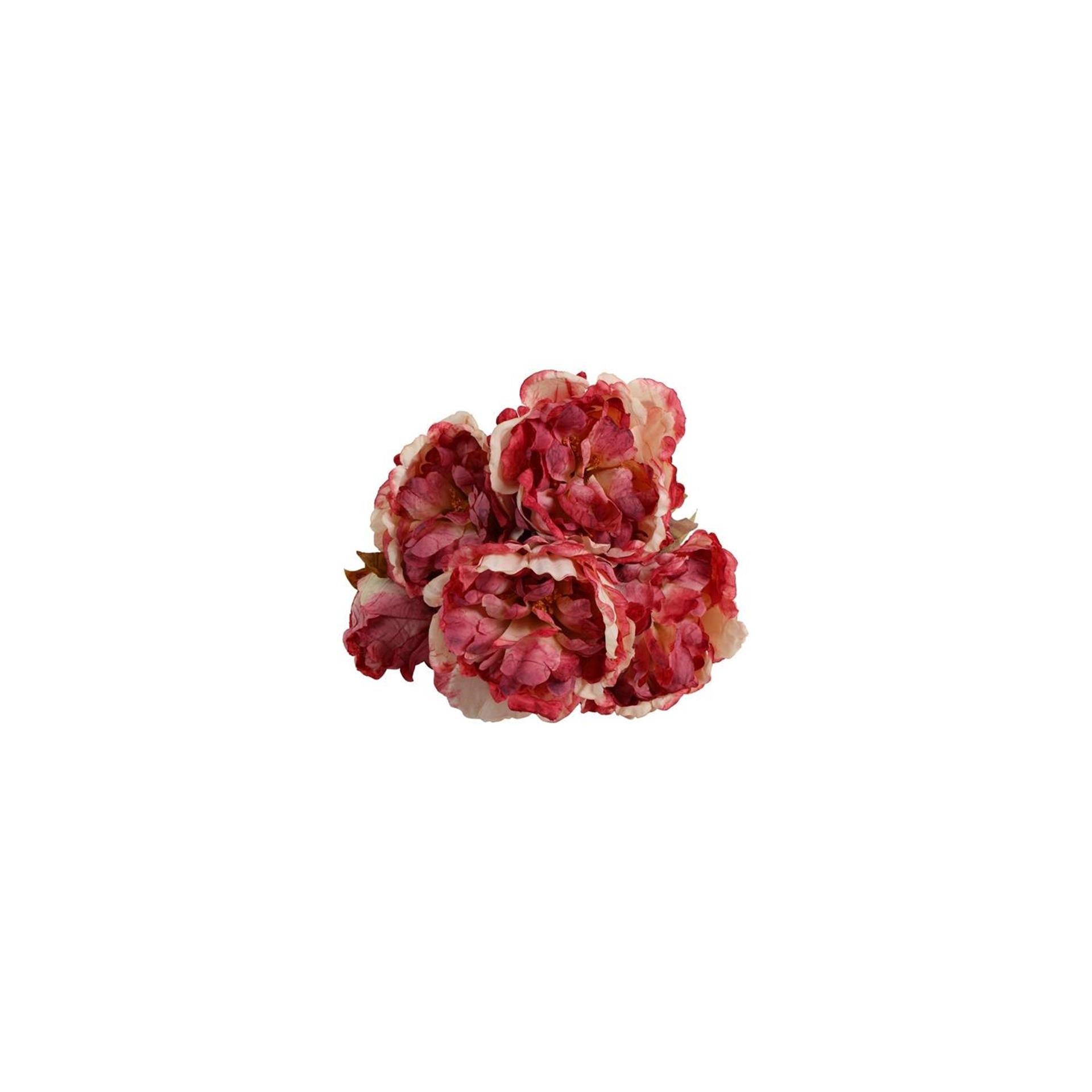 Country field kunstbloem peaonia roze zijde h46cm