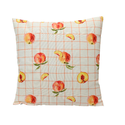 Decoris kussen polyester buiten 45x45cm perzik
