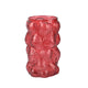 Decoris vaas glas ø15x23cm rood aardbei