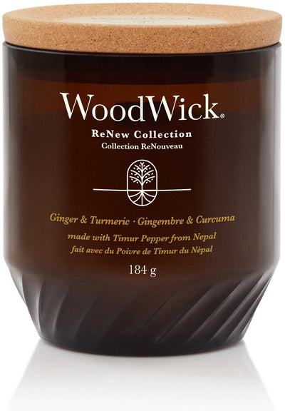 Woodwick renew large geurkaars - ginger tumeric - 75 branduren