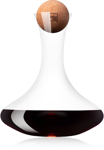 Vacuvin vacu vin decanteerkaraf 1 liter – kristalglas – inclusief kurken stopper – wijnkaraf voor rode en witte wijn