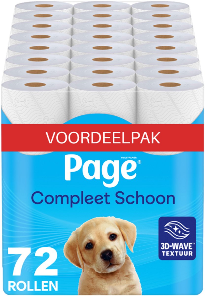 Page ® scottex® toiletpapier - compleet schoon wc papier - 72 rollen - voordeelverpakking