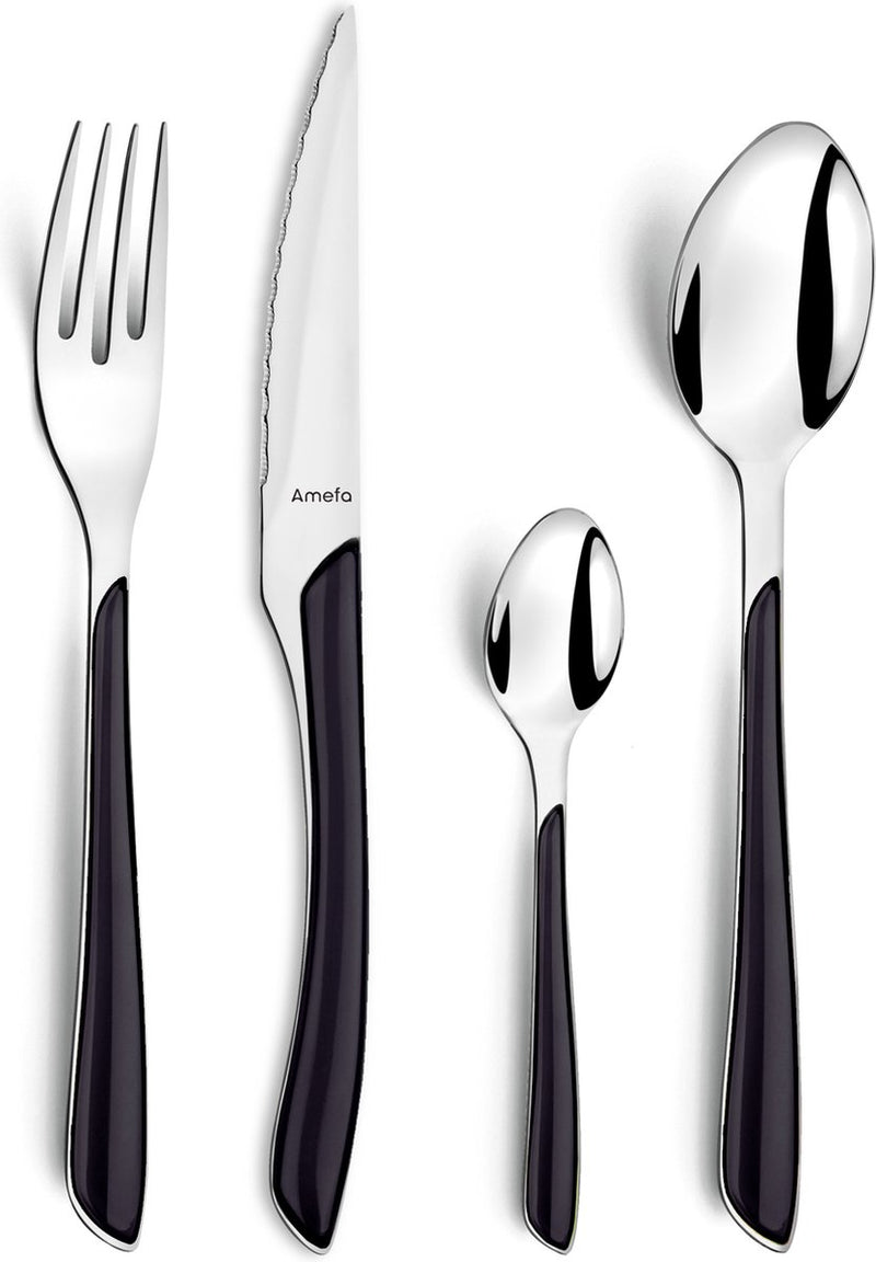 Amefa eclat zwart - 16 delige set - 4 persoons - zwart