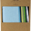 Creativ company hobbyvilt a4 dikte 2mm blauw en groen harmonie - 10st.