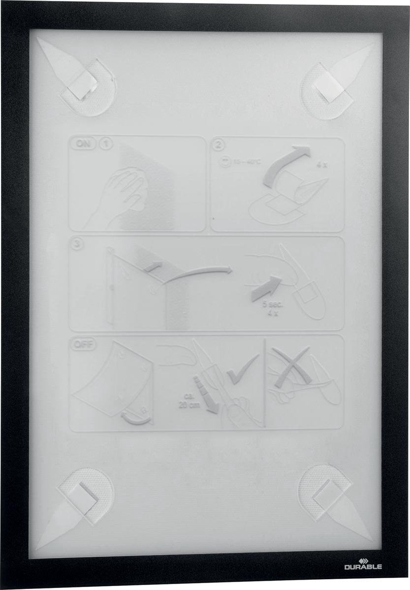 Durable 484301 documenthouder zwart (b x h) 236 mm x 323 mm din a4 staand, din a4 liggend