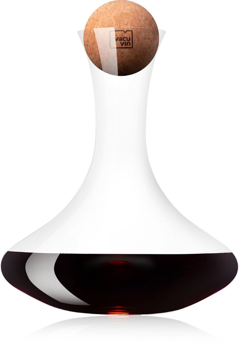 Vacuvin vacu vin decanteerkaraf 1 liter – kristalglas – inclusief kurken stopper – wijnkaraf voor rode en witte wijn