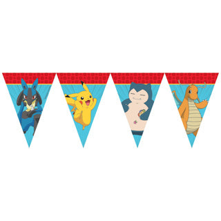 Globos papieren vlaggenlijn pokemon