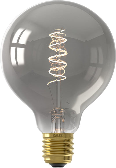 Calex filament led lamp - e27 - vintage lichtbron - 9.5cm - titanium - 4w - dimbaar