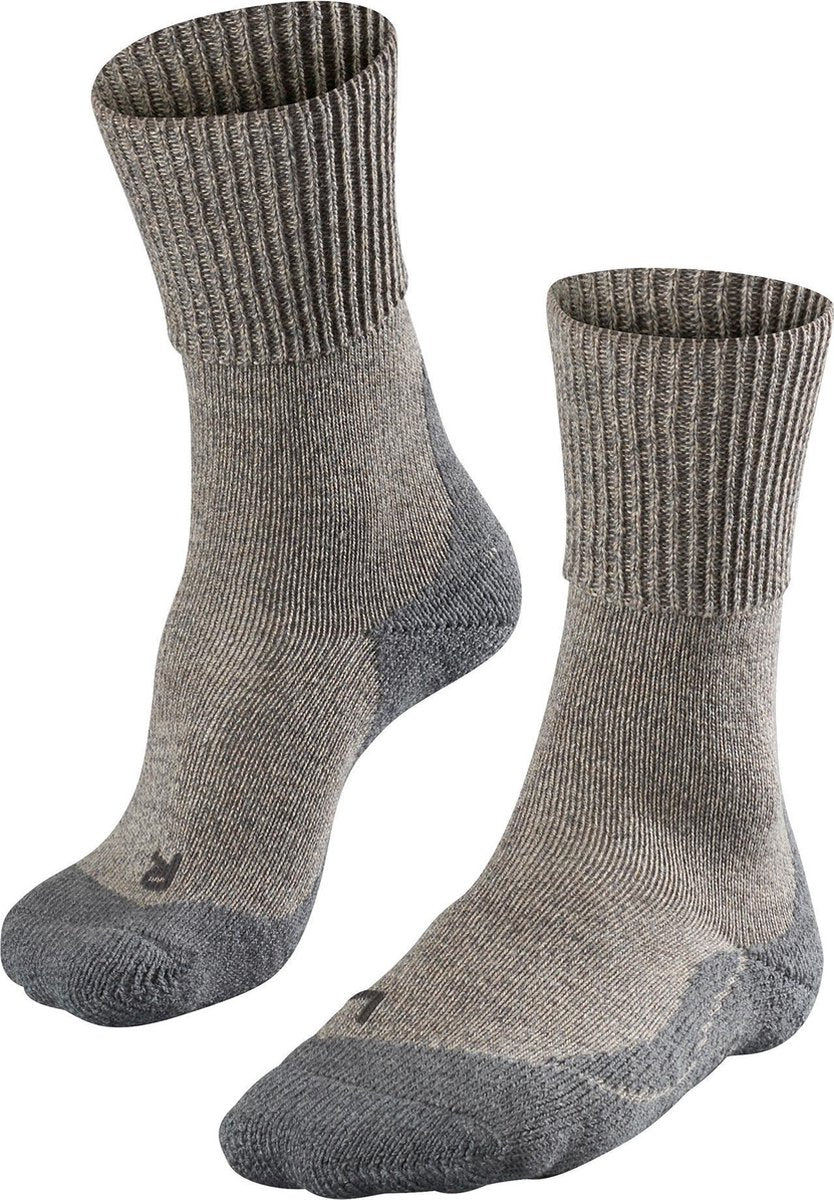Falke tk1 wool anti-blaar dik wol functioneel materiaal wandelsokken dames beige - maat 41-42