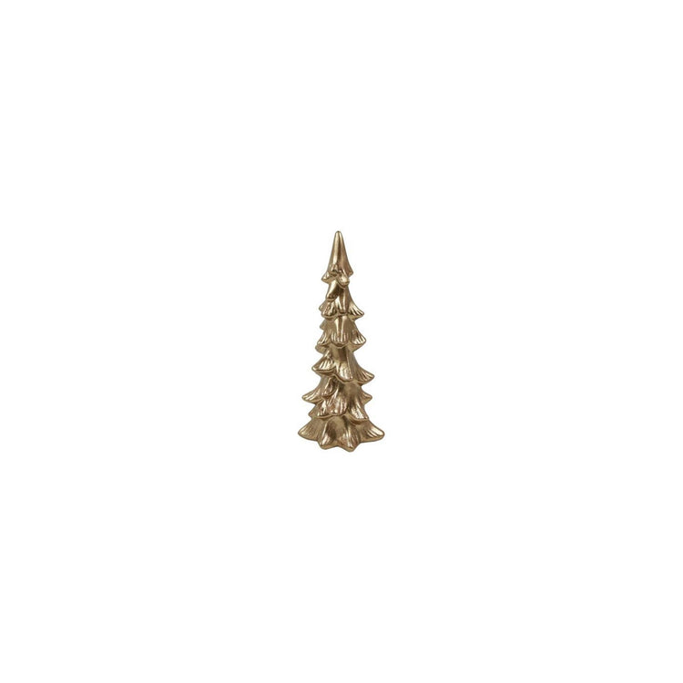 Countryfield beeld kerstboom floris goud aardewerk 10x8x24cm