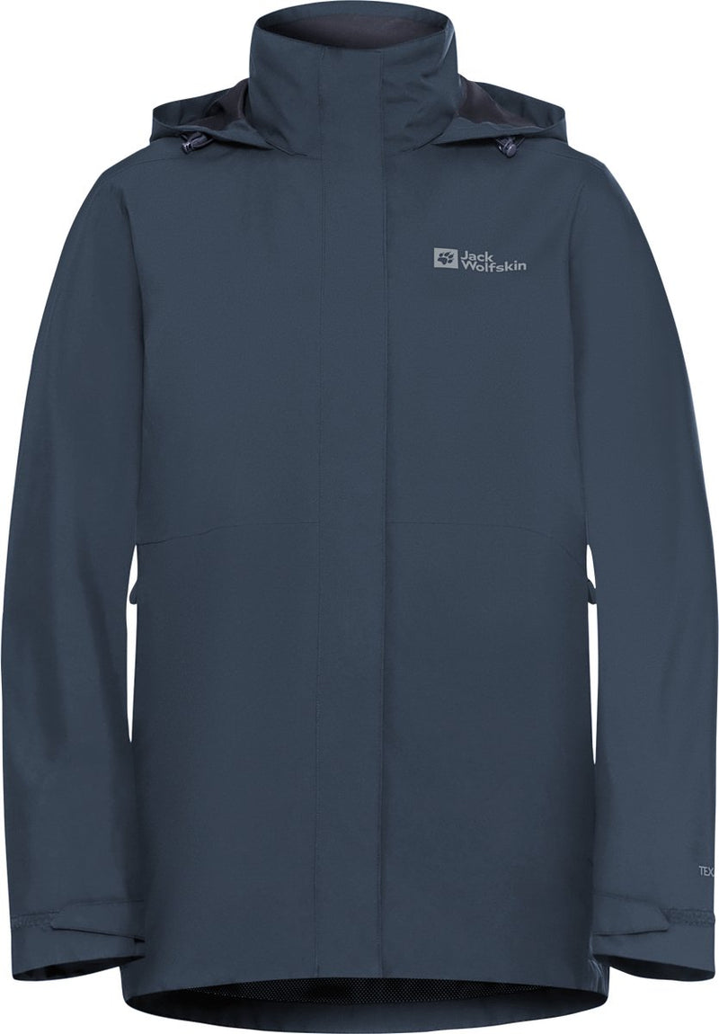 Jack wolfskin rotwand 3in1 jkt w dames outdoorjas - midnight sky