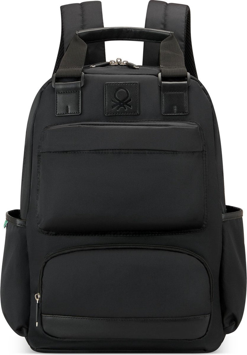 Delsey paris x united colors of benetton - color block - rugzak 15.6 inch laptopvak - zwart