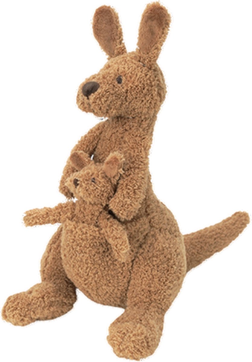 Happy horse kangoeroe kick knuffel 24 cm - bruin - baby knuffel