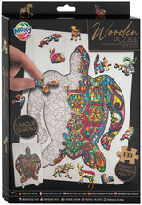Creative craft group houten legpuzzel schildpad, 130st. - afbeelding 1