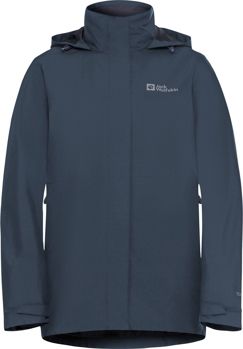 Jack wolfskin rotwand 3in1 jkt w dames outdoorjas - midnight sky