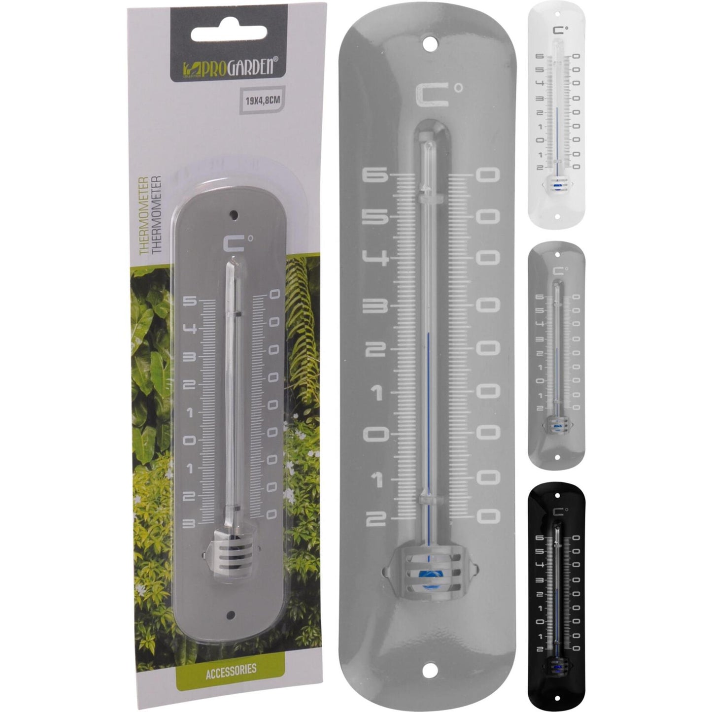 Pro garden thermometer metaal 19cm thermometer metaal 19cm