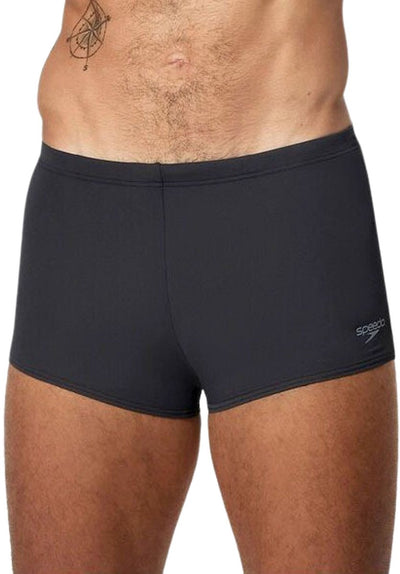 Speedo hyperboom aquashort heren - zwembroek heren - chloorbestendige zwemshort heren - zwemboxer heren met trekkoord - zwart grijs - xl