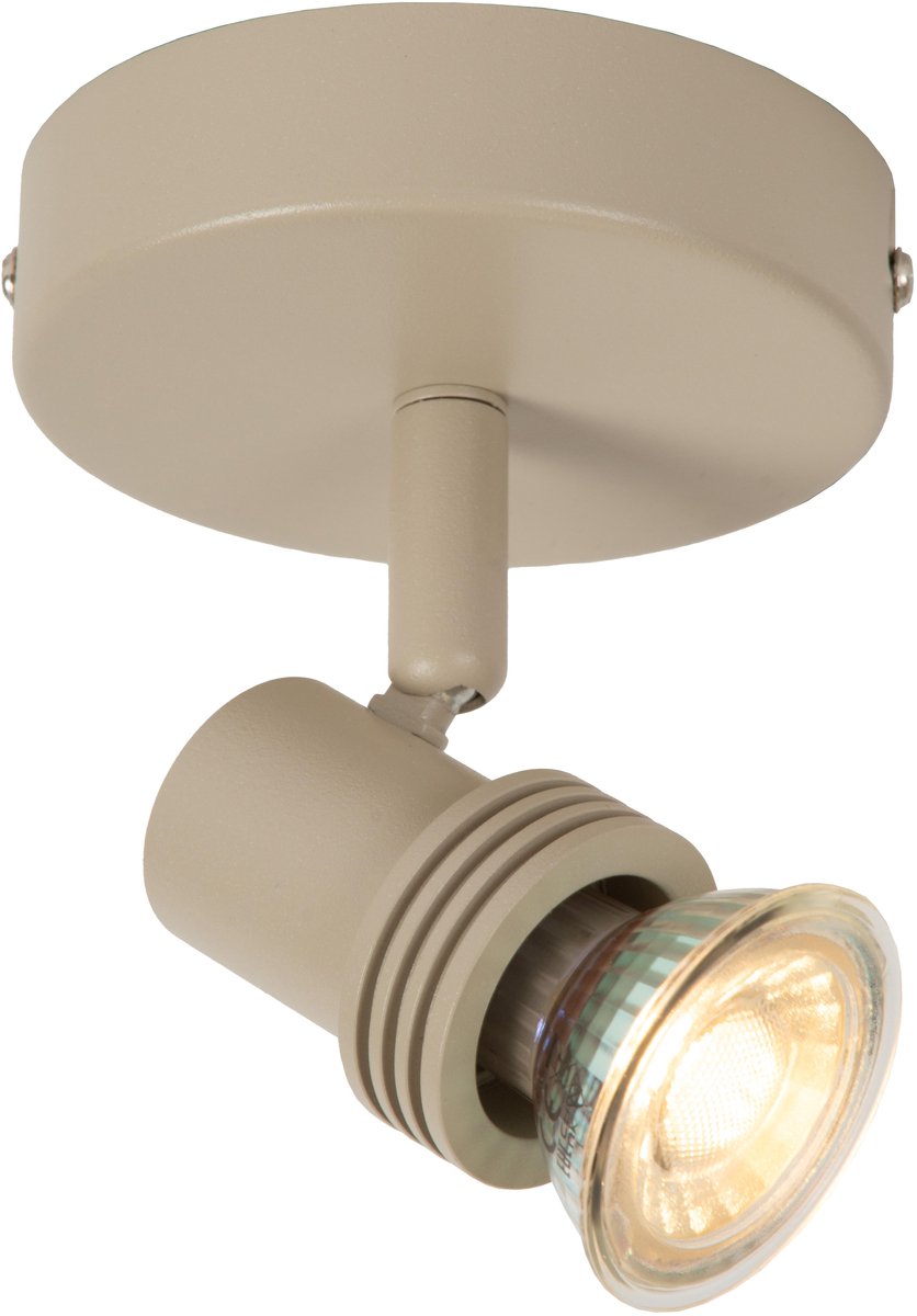Lucide kianti - plafondspot (plafondlamp) - ø 10 cm - 1xgu10 (mr16) - taupe