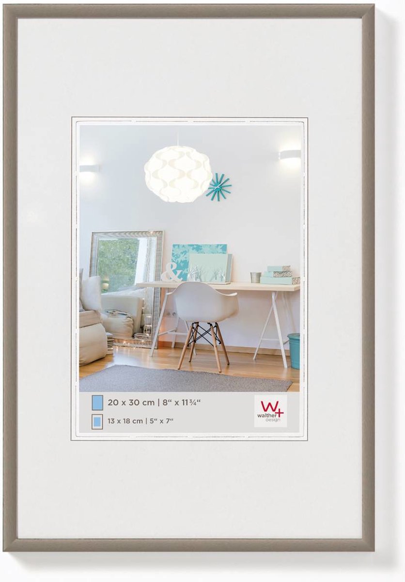 Walther new lifestyle - kunststof lijst - fotoformaat 40x60 cm - staal