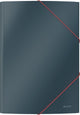 Leitz cosy kartonnen 3-klepsmap - mappen voor documenten a4 - elastomap - ideaal voor thuiskantoor thuiswerken - fluweel grijs