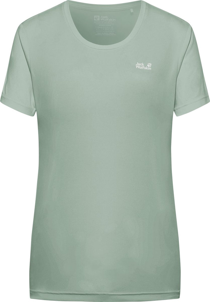 Jack wolfskin tech t w dames outdoorshirt-green zinnia