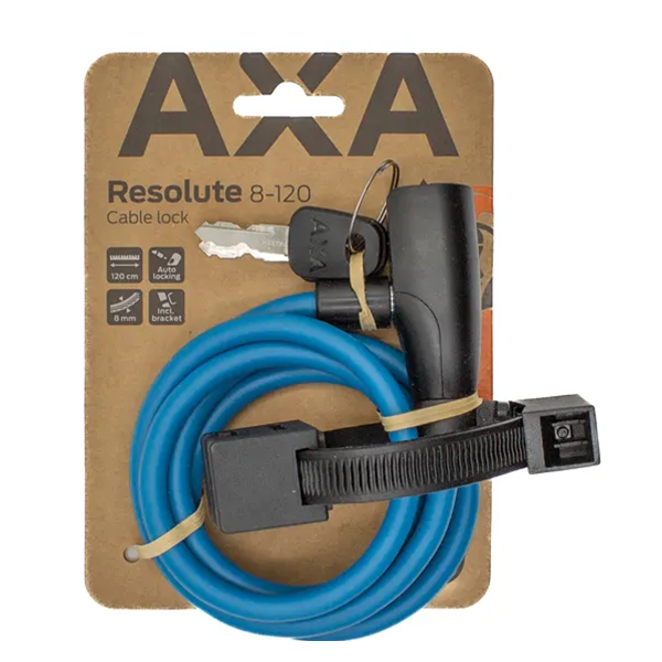 Axa kabelslot resolute 8-120 - blauw