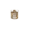 Country field countryfield kerstkado met 10 led lampjes pippa goud metaal ø10x11cm met timer, 2xaa