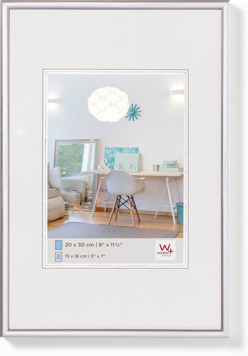 Walther new lifestyle - kunststof lijst - fotoformaat 30x45 cm - zilver