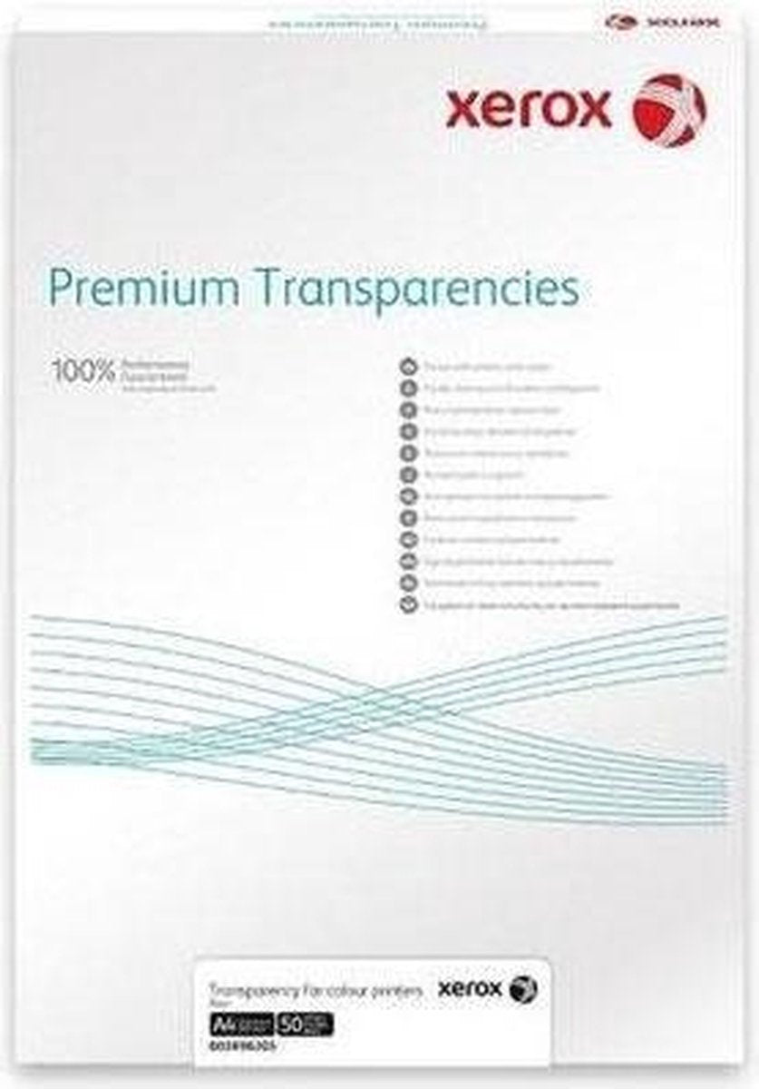 Xerox 003r98205 afdrukfilm folie transparant laser a4 (210×297 mm) 50 vel