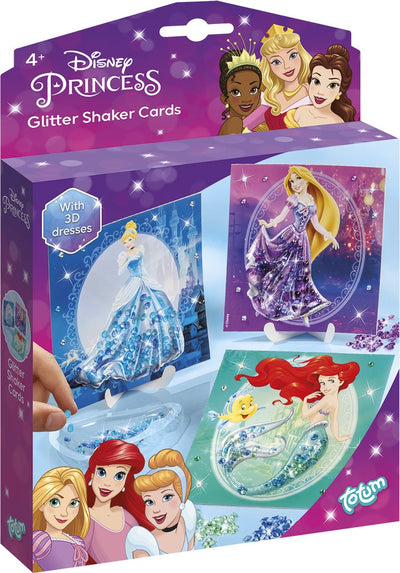 Totum disney princess knutselset luxe prinsessen glitter kaarten maken - met elsa, ariel en assepoester - knutselen speelgoed meisjes vanajf 4 jaar