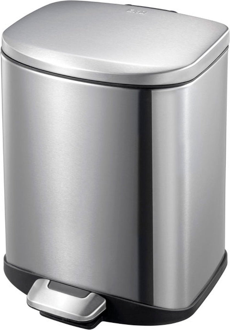 Eko - della pedaalemmer 6 liter - stainless steel plastic - mat rvs - prullenbak