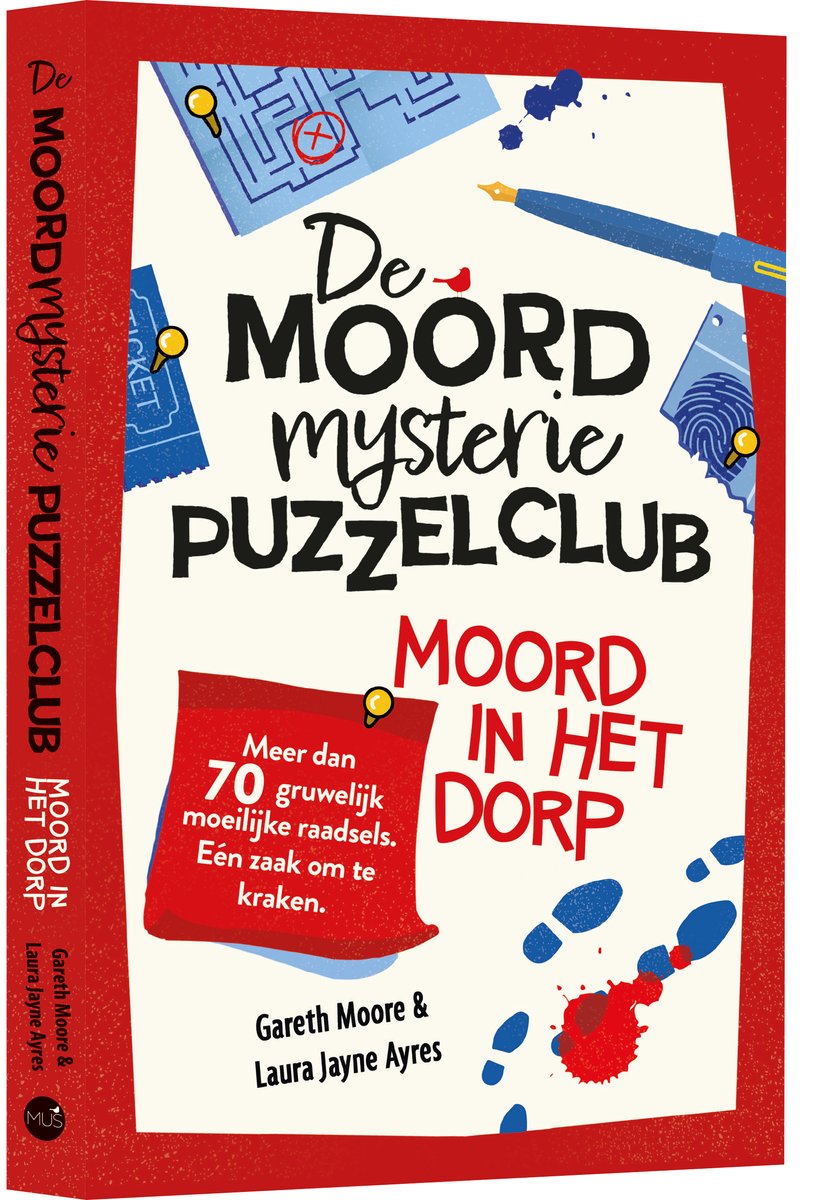 Mus de moordmysterie puzzelclub 1 – moord in het dorp - detective puzzelboek met 70+ breinbrekers