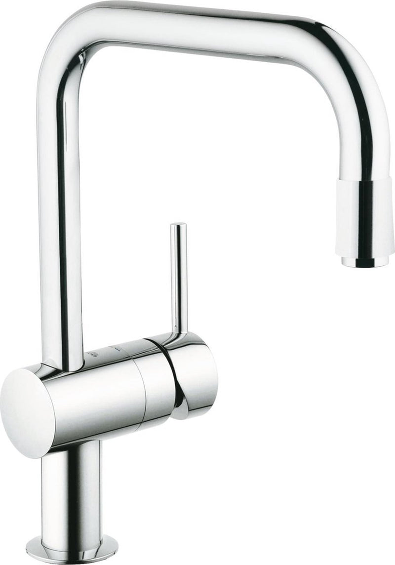 Grohe minta keukenkraan - draaibare u-uitloop - uittrekbare handdouche - chroom - 32067000