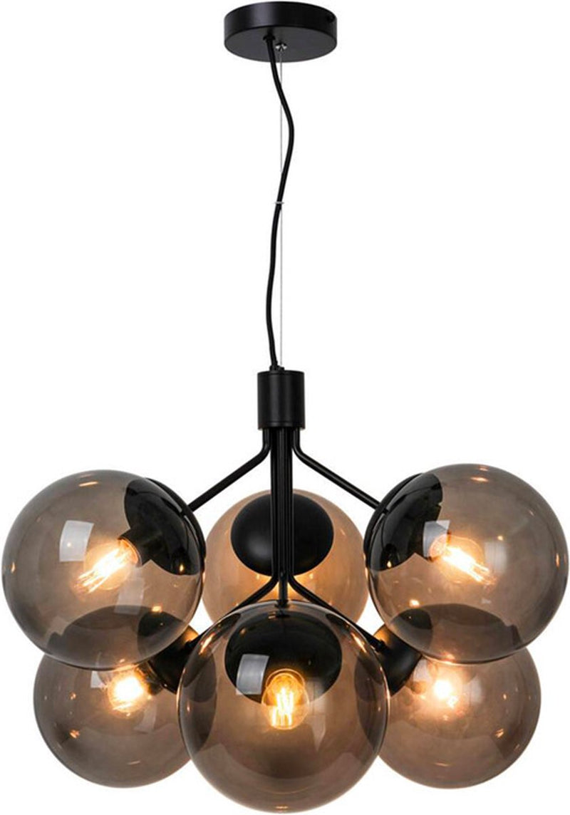 Nordlux ivona-hanglamp-6xe27-smoke glas zwart