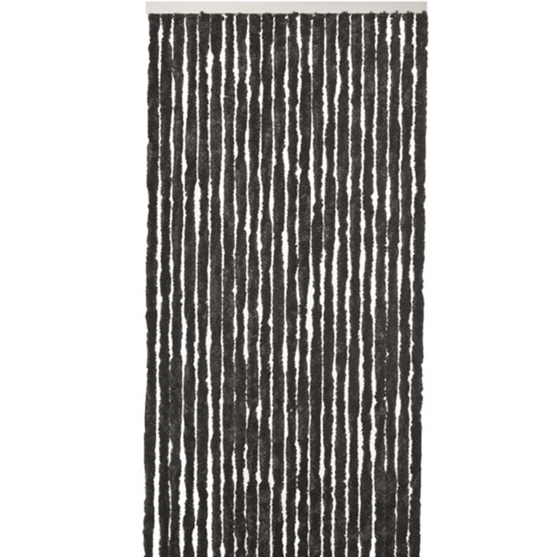 Wicotex kattenstaart deurgordijn 56x180 zwart caravan 100% polypropyleen