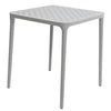 Tafel porto kunststof 65x65cm grijs
