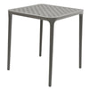 Tafel porto kunststof 65x65cm antraciet