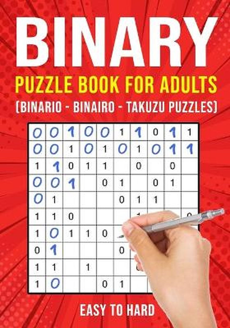 Binary puzzle books for adults
