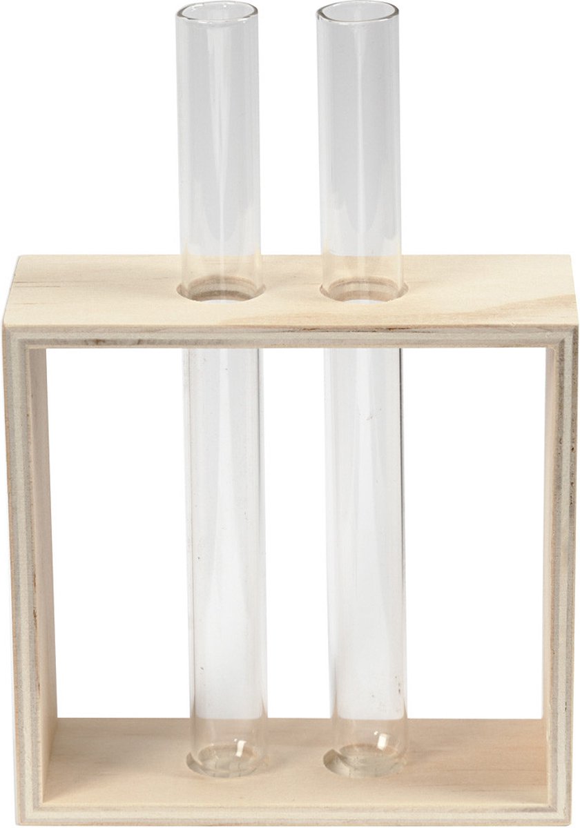 Creativ company houten rek met reageerbuizen, 3dlg.