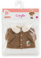 Corolle poppenjasje velours kleine ontdekker 36cm bruin fleece natuurprint.