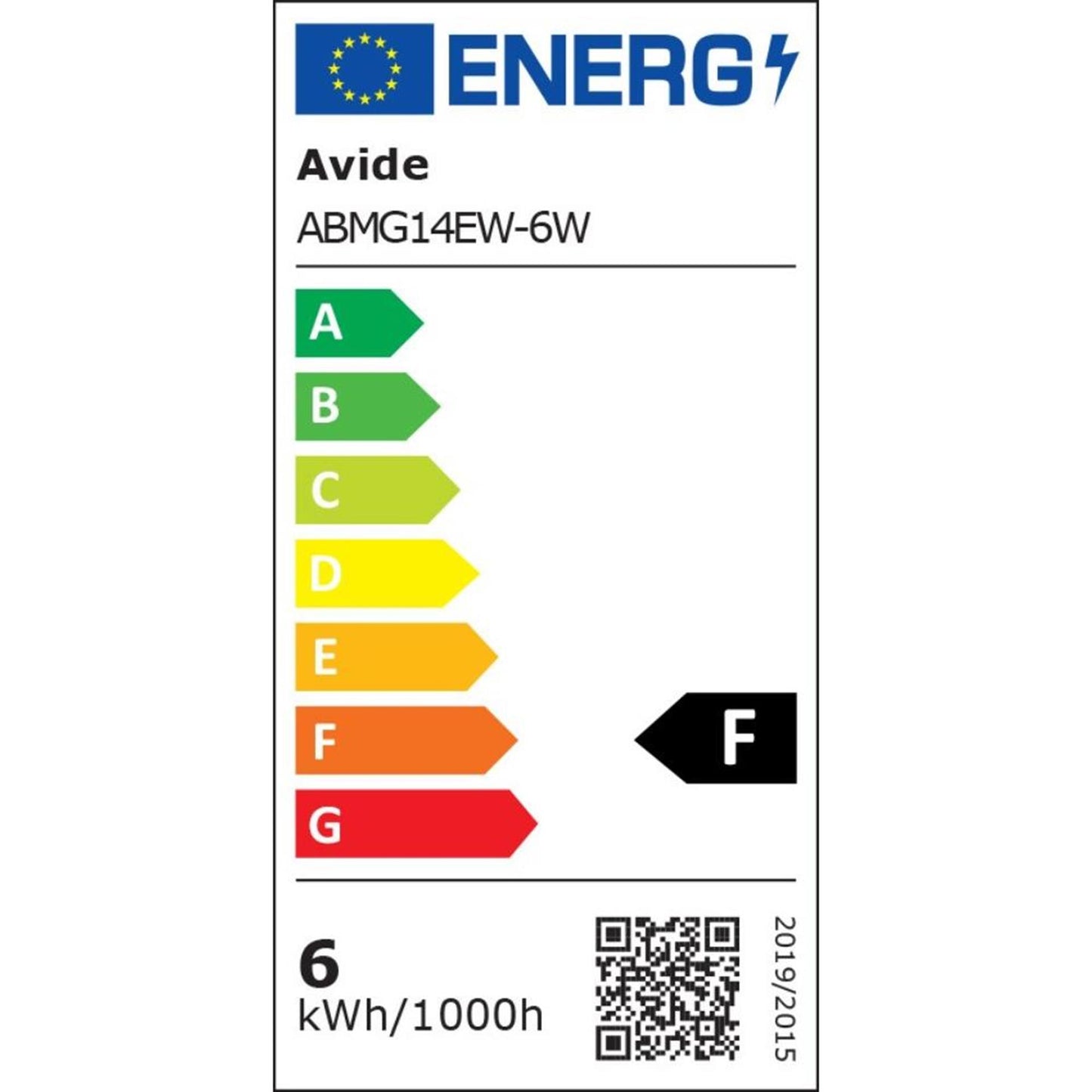 Avide ledmini globe lamp 6w e14 fitting, 2700k extra warmwit, 550 lumen a+